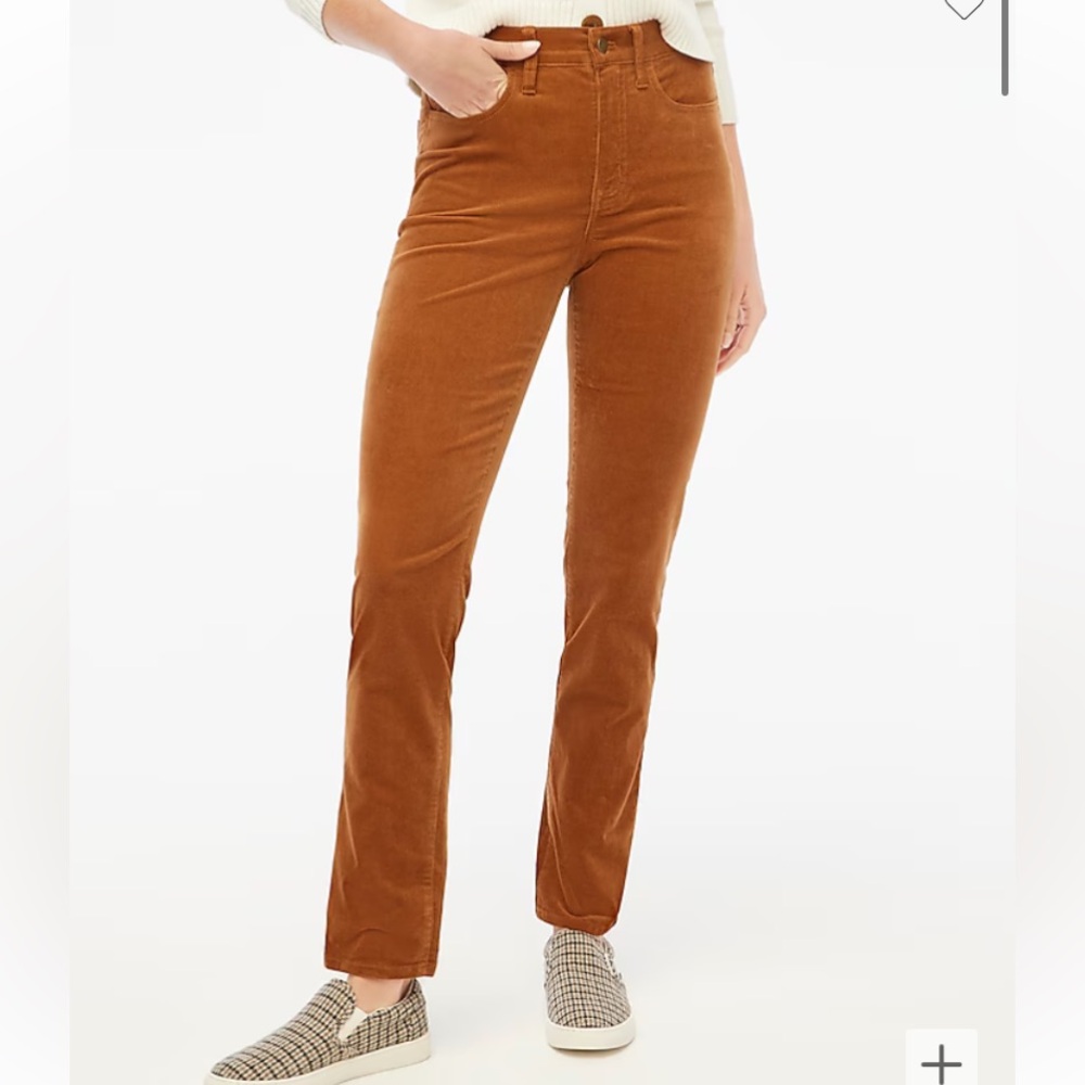 J. Crew Corduroy full-length essential straight pant. Size 30. NWT